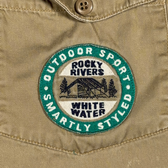 Vintage US Expedition Shirt Adult LARGE Brown Patches Scouts Outdoor Safari 90s - Picture 6 of 11